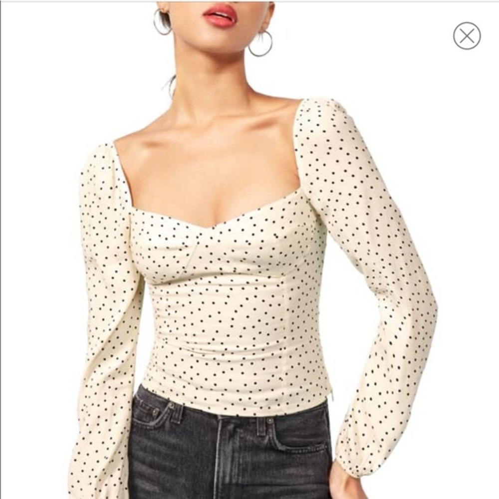Reformation Reign Polka Dot Top